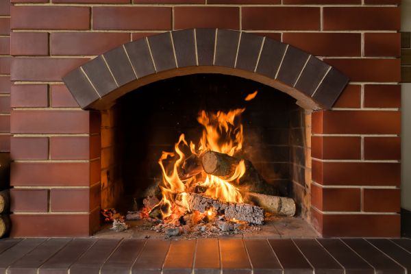 Brick Fireplace Installation in Hickory